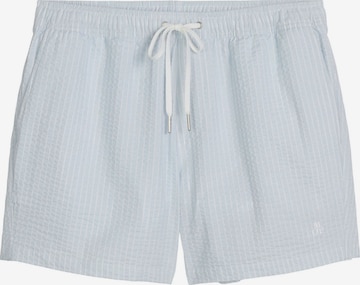 Shorts de bain ' Seersucker ' Marc O'Polo en blanc : devant