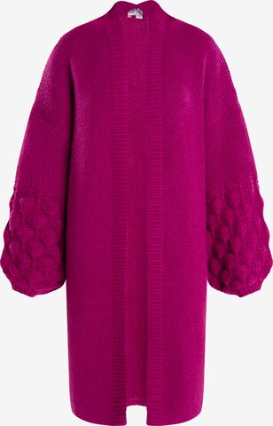 IZIA Knit Cardigan in Pink: front