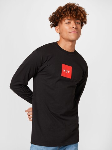 HUF Shirt in Zwart: voorkant