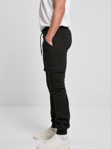 Urban Classics Tapered Cargo trousers in Black