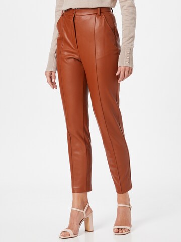 Coupe slim Pantalon Sisley en bronze : devant