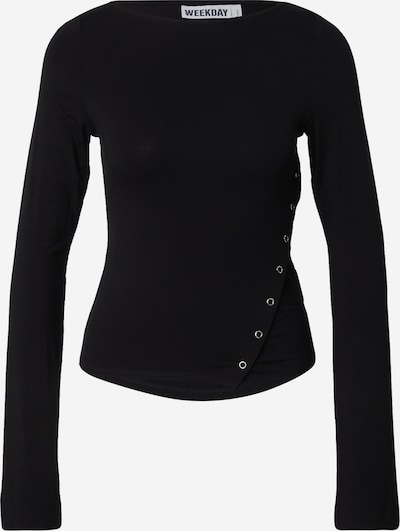 Marškinėliai 'Alyssa' iš WEEKDAY, spalva – juoda, Prekių apžvalga