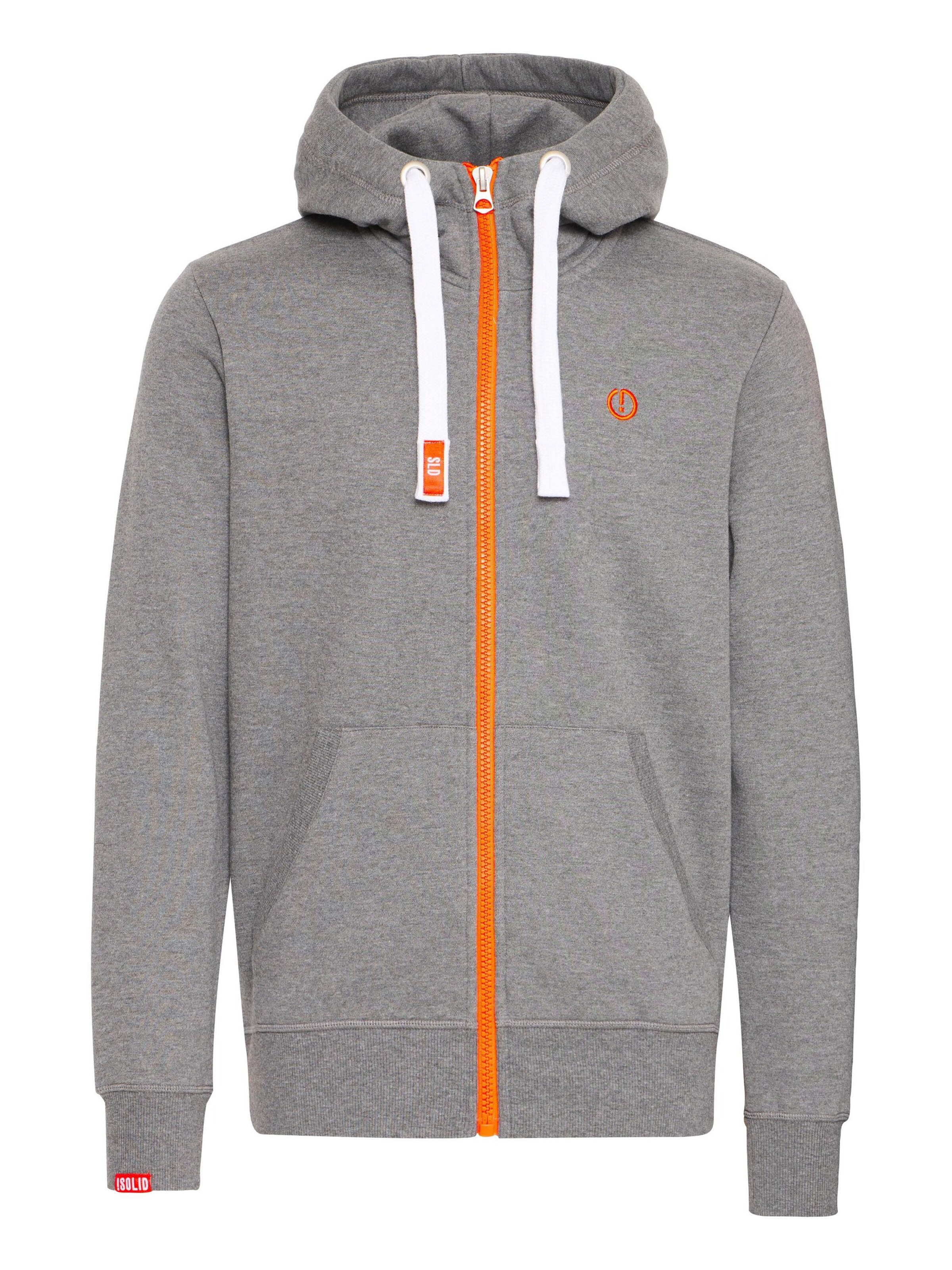 !Solid Sweat jacket 'Benn ' in Grey: front