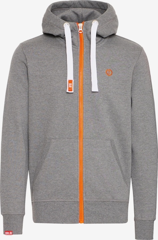 !Solid Sweatjacke 'Benn ' in Grau: Vorderseite