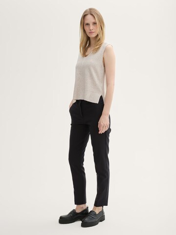 TOM TAILOR Slimfit Hose 'Mia' in Schwarz