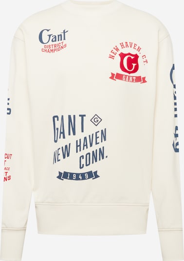 GANT Sweatshirt in creme / navy / hellrot, Produktansicht