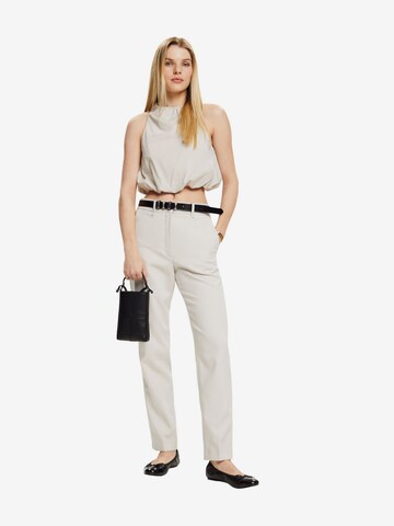 ESPRIT Regular Pleated Pants in White