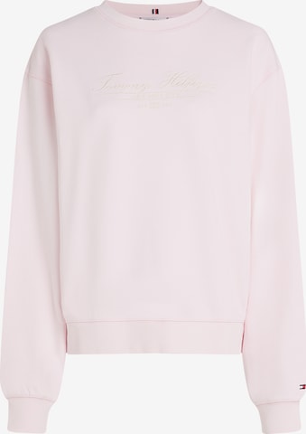 Sweat-shirt TOMMY HILFIGER en rose : devant
