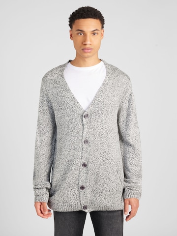 ABOUT YOU Knit cardigan 'Mirco' in Grey: front