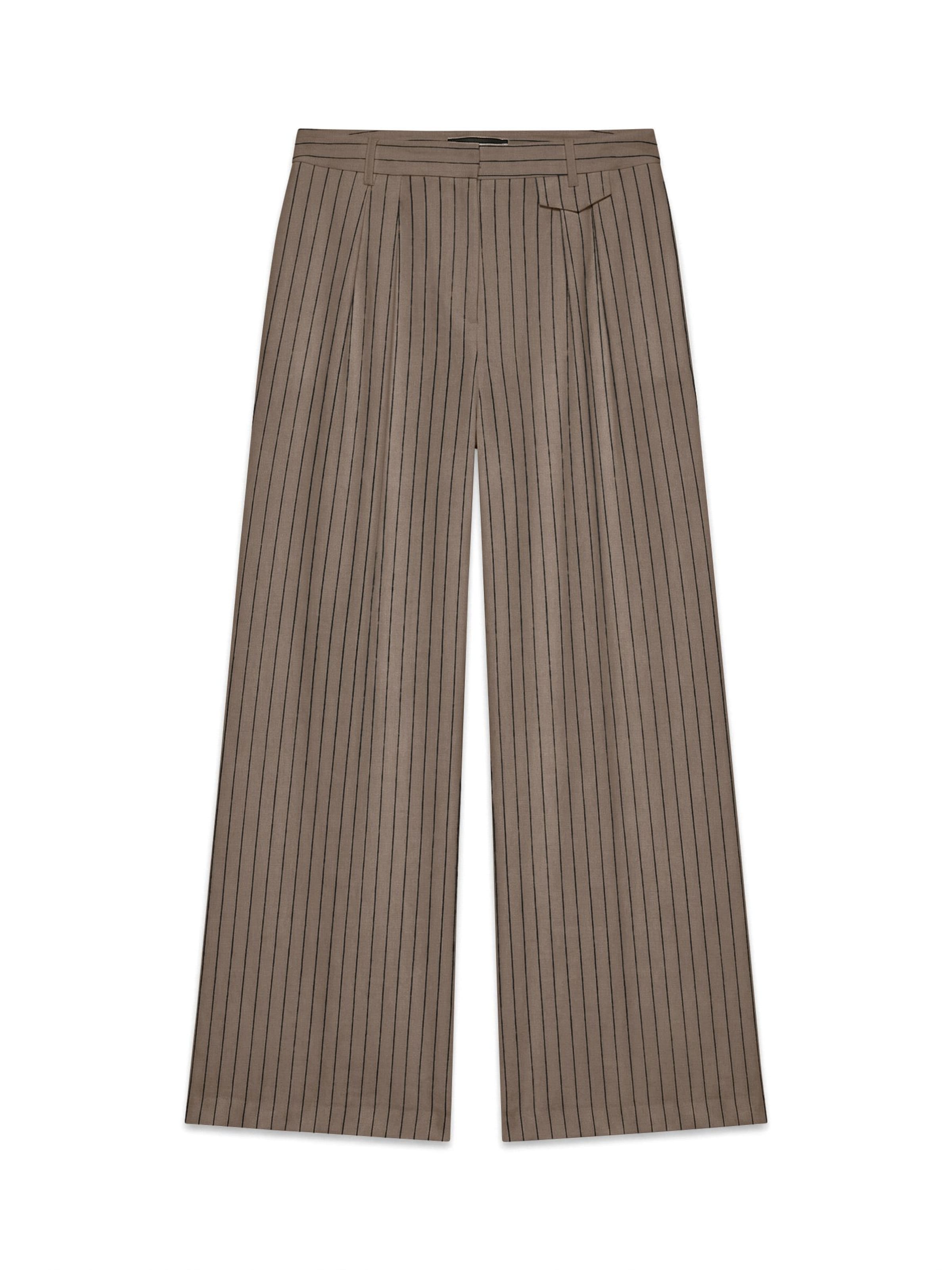 VERO MODA - Pierna ancha Pantalón plisado 'VMPolly' en marrón: frente