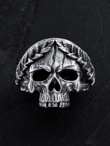 REYTEL Ring 'SKULL IN A WREATH' in Silber