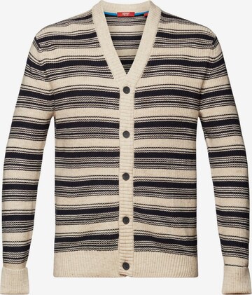 ESPRIT Knit Cardigan in Beige: front