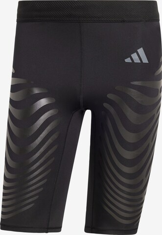 ADIDAS PERFORMANCE Skinny Sportbroek 'Adizero' in Zwart: voorkant