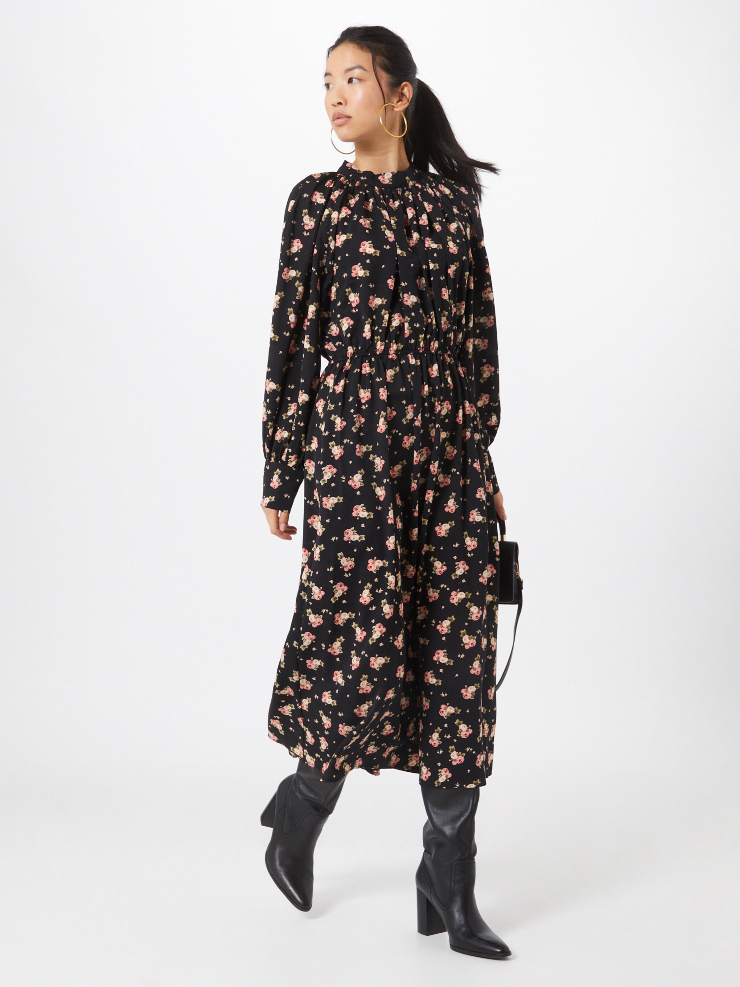 Frauen Große Größen Louche Kleid 'Neima Rose' in Blau, Navy - TO06088 Frauen Große Größen Louche Kleid 'Neima Rose' in Blau, Navy - TO06088