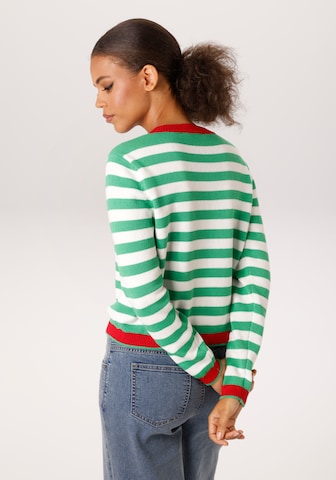 Aniston CASUAL Strickjacke in Grün