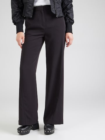 Calvin Klein Szeroka nogawka Spodnie w kolorze czarny: przód