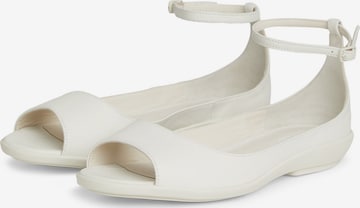 Calvin Klein Ballet Flats with Strap in Beige