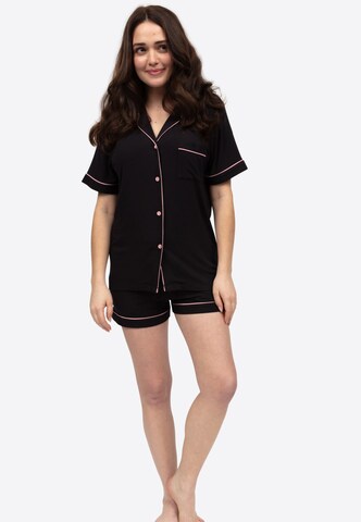Cyberjammies Short Pajama Set 'Bonnie' in Black: front