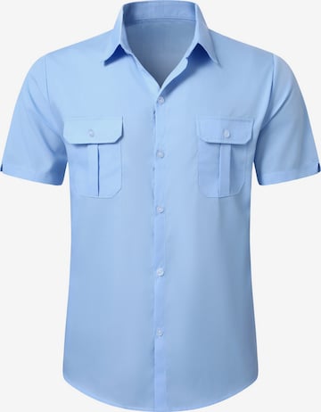 YOUTHUP Button Up Shirt 'Berchtesgaden' in Blue: front