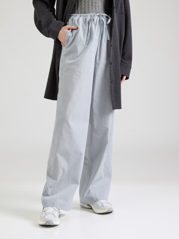 PIECES Wide leg Broek 'PCFeline' in Blauw: voorkant
