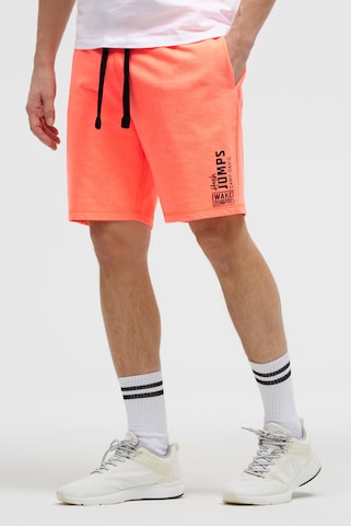 CAMP DAVID Regular Basic Sweatshorts mit Label Print in Orange: Vorderseite