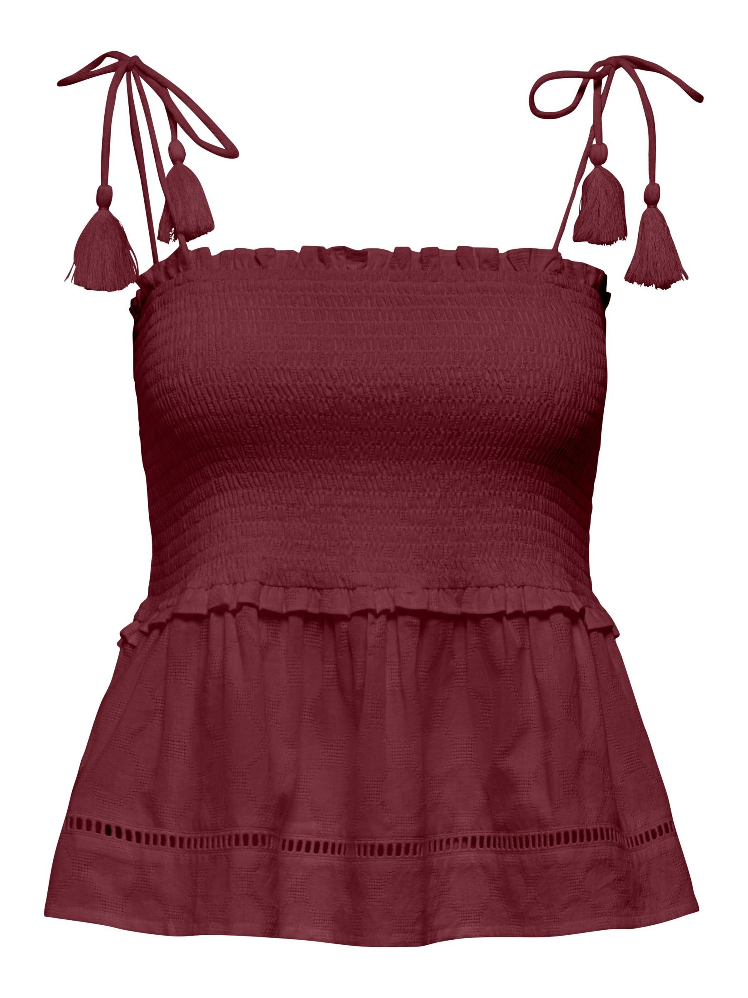 ONLY Haut 'ONLMiva' en XS en rouge rouille, Vue avec produit