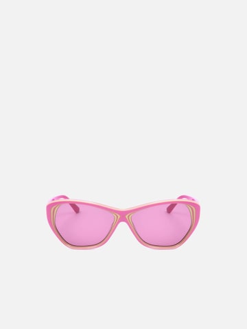 Occhiali da sole 'Karl Lagerfeld KL6103S Black white 58/13/140 Women Sunglasses' di Karl Lagerfeld in rosa: frontale