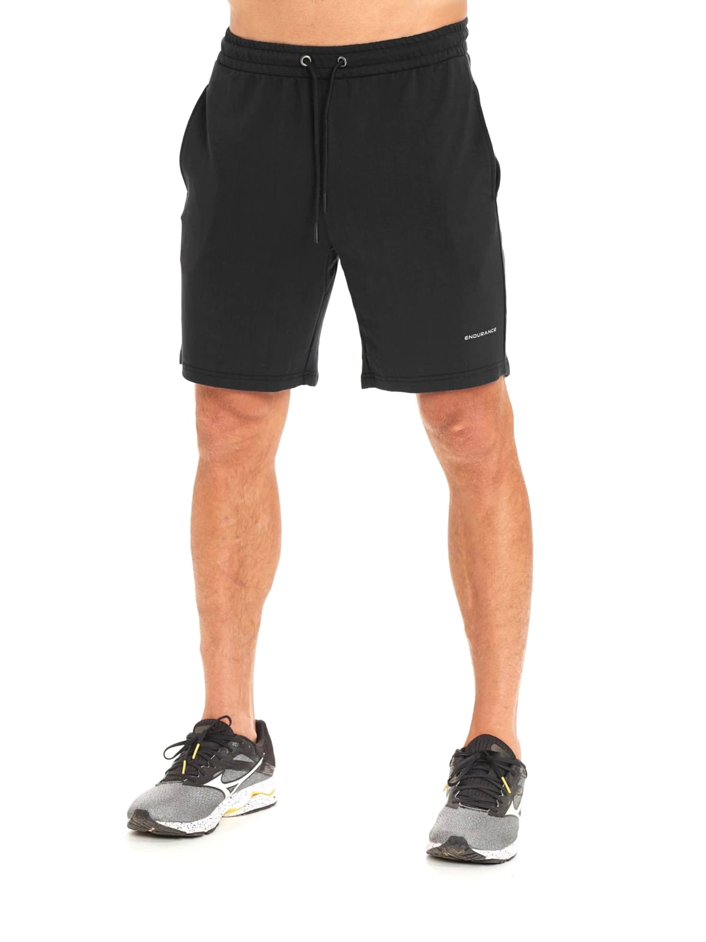 ENDURANCE Regular Sportbroek 'Loweer M Sweat Shorts' in Zwart