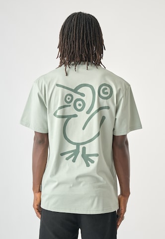Cleptomanicx Shirt 'Sketch Gull' in Grey