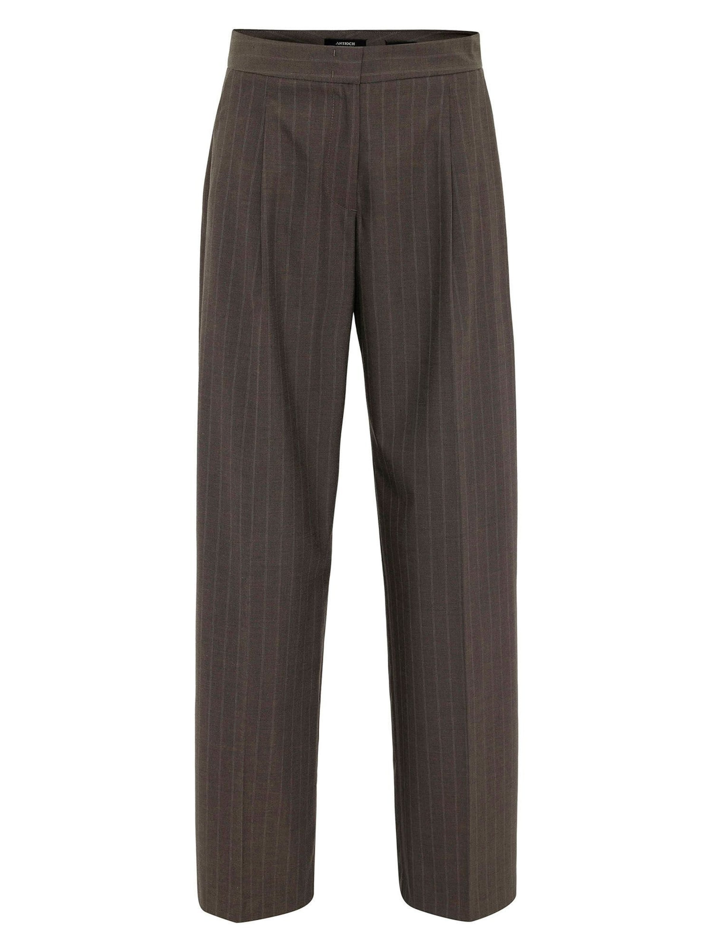 Antioch Wide leg Trousers with creases in Brown: front