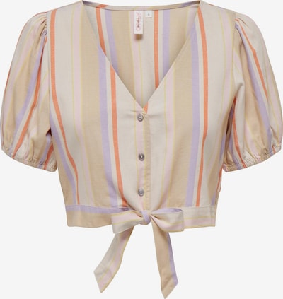 ONLY Blouse 'TINE' in de kleur Lichtbeige / Lichtgrijs / Lichtlila / Donkeroranje, Productweergave