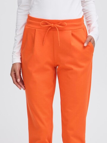 ICHI Tapered Bandplooibroek 'IHKate' in Rood