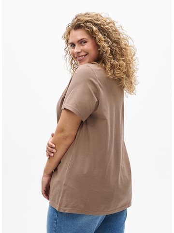 Zizzi Shirts 'Fllyn' i brun