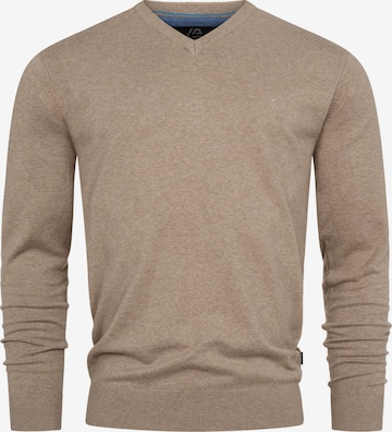 INDICODE JEANS Pullover 'Tikks' in Beige: Vorderseite
