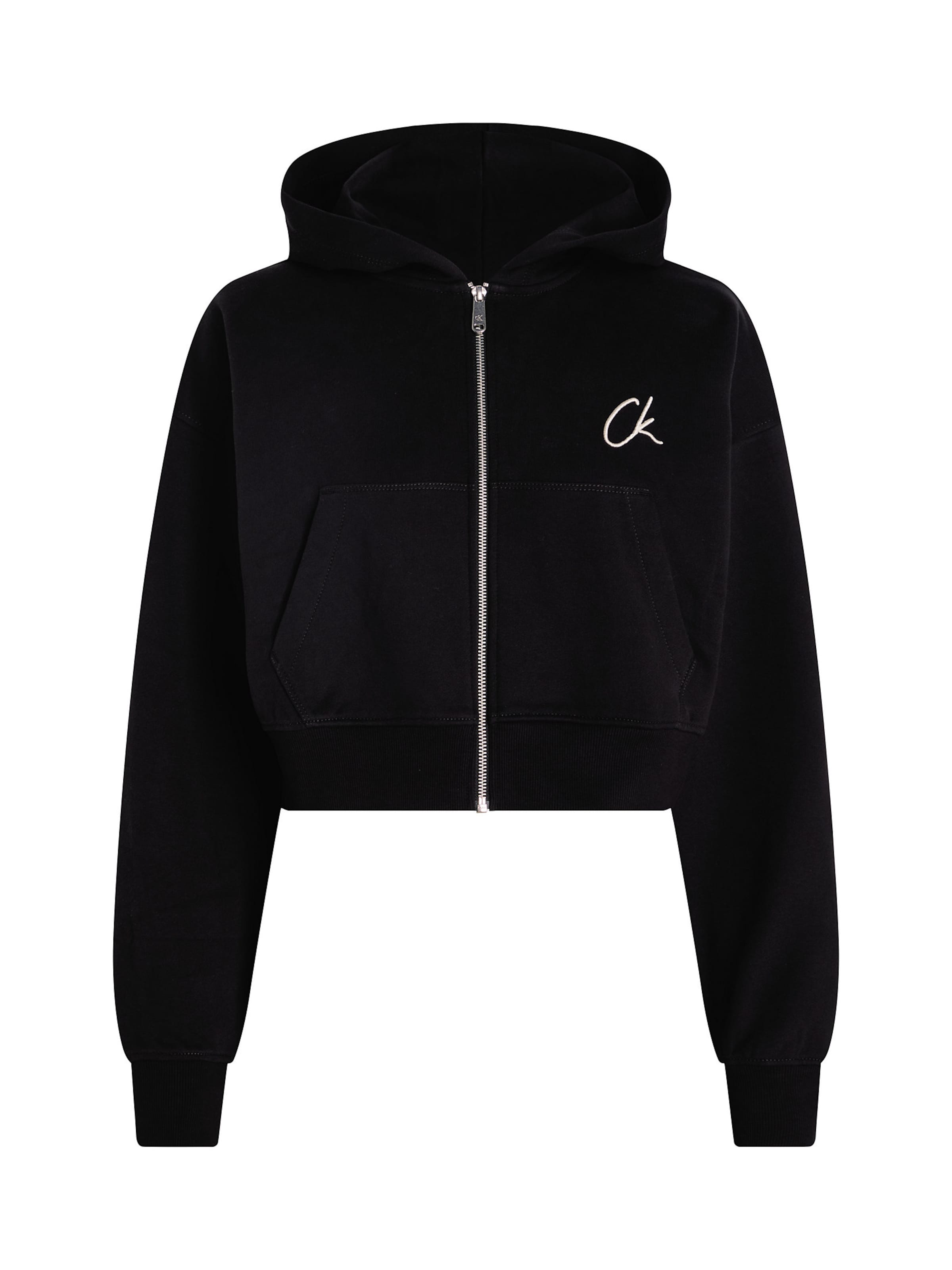 Calvin Klein Jeans Sweat jacket in Black ABOUT YOU