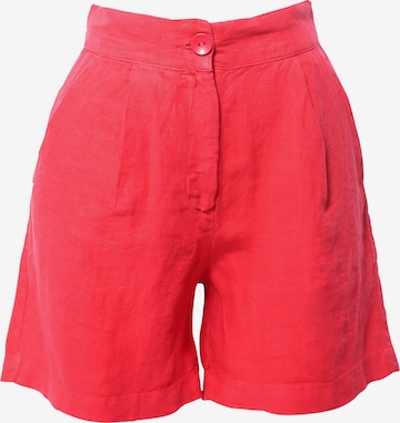 FRESHLIONS Pleat-Front Pants in Pink: front