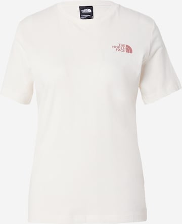 Tricou de la THE NORTH FACE pe alb: față