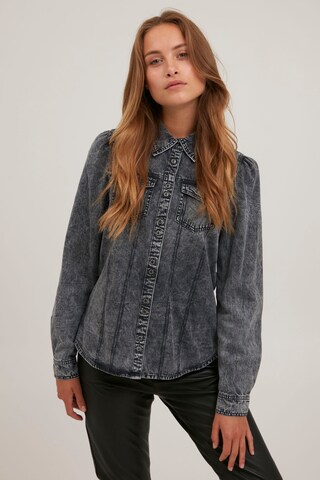 PULZ Jeans Blouse 'PZVITELA' in Zwart: voorkant