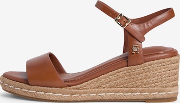 TOMMY HILFIGER Strap Sandals in Brown: front
