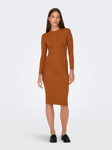 JDY Knitted dress in Brown