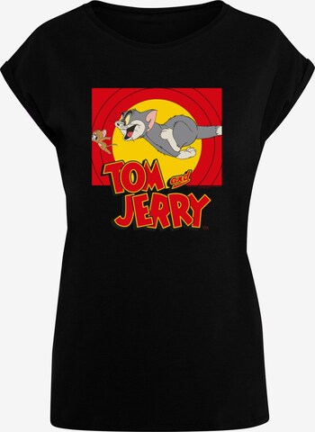 Maglietta 'Tom And Jerry - Chase Scene' di ABSOLUTE CULT in nero: frontale