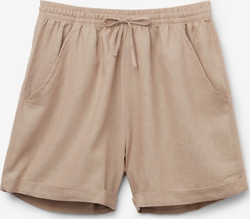 CALZEDONIA Regular Pants in Beige: front