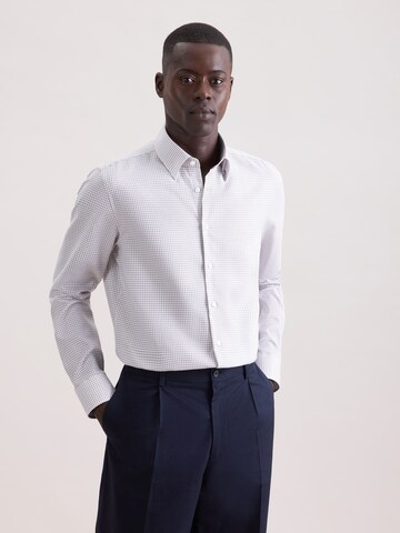 Coupe regular Chemise business SEIDENSTICKER en gris : devant