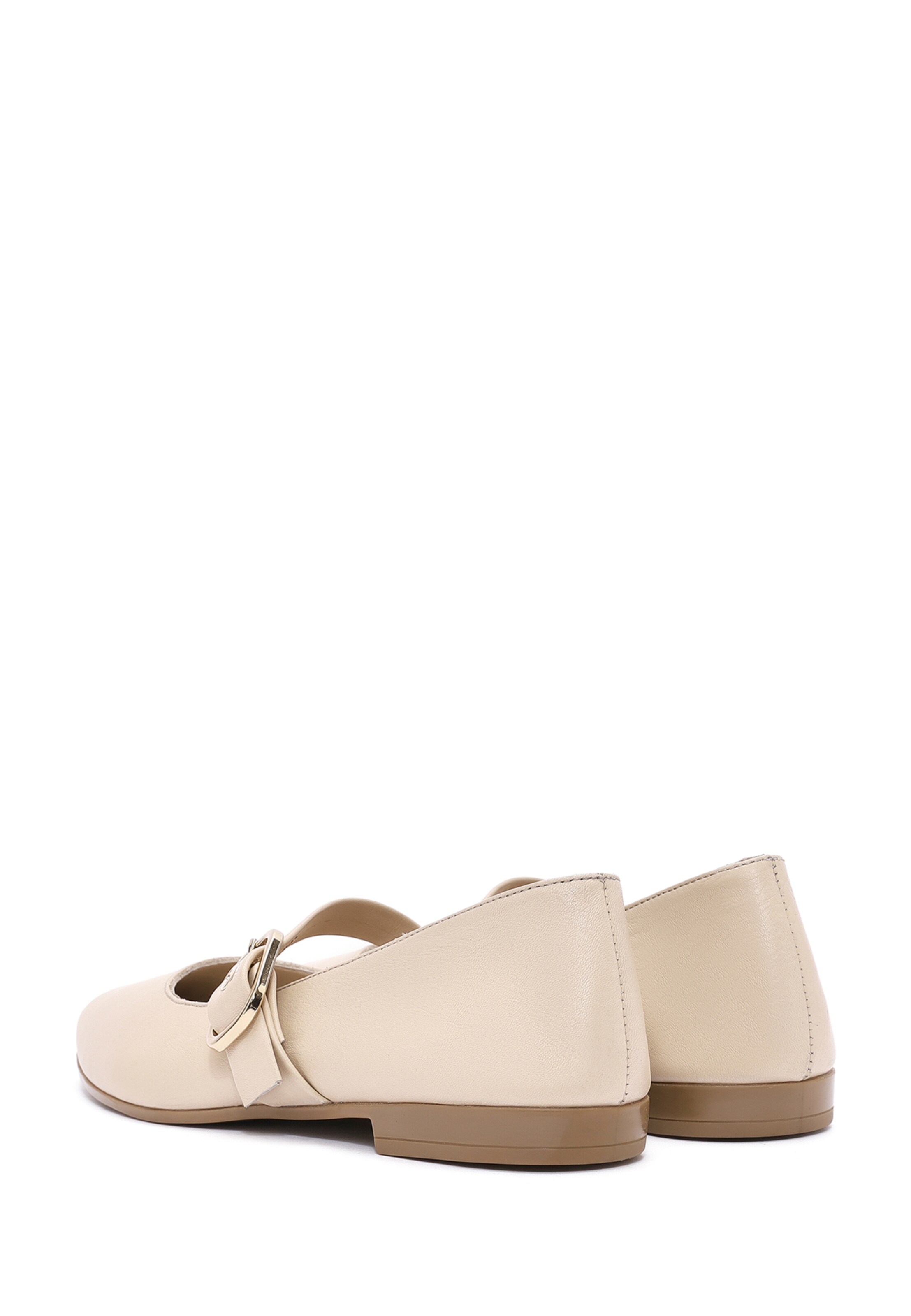 Derimod Ballet Flats with Strap in Beige
