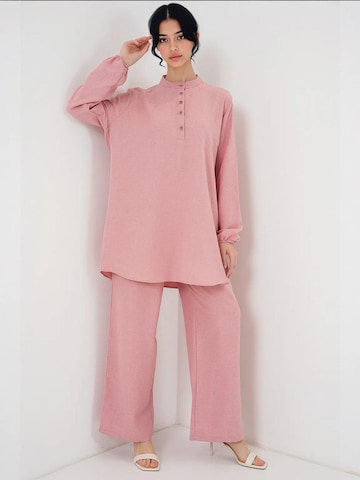 Bigdart - Calças de fato em rosa: frente