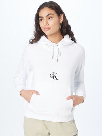 Calvin Klein Jeans Sweatshirt in White: front