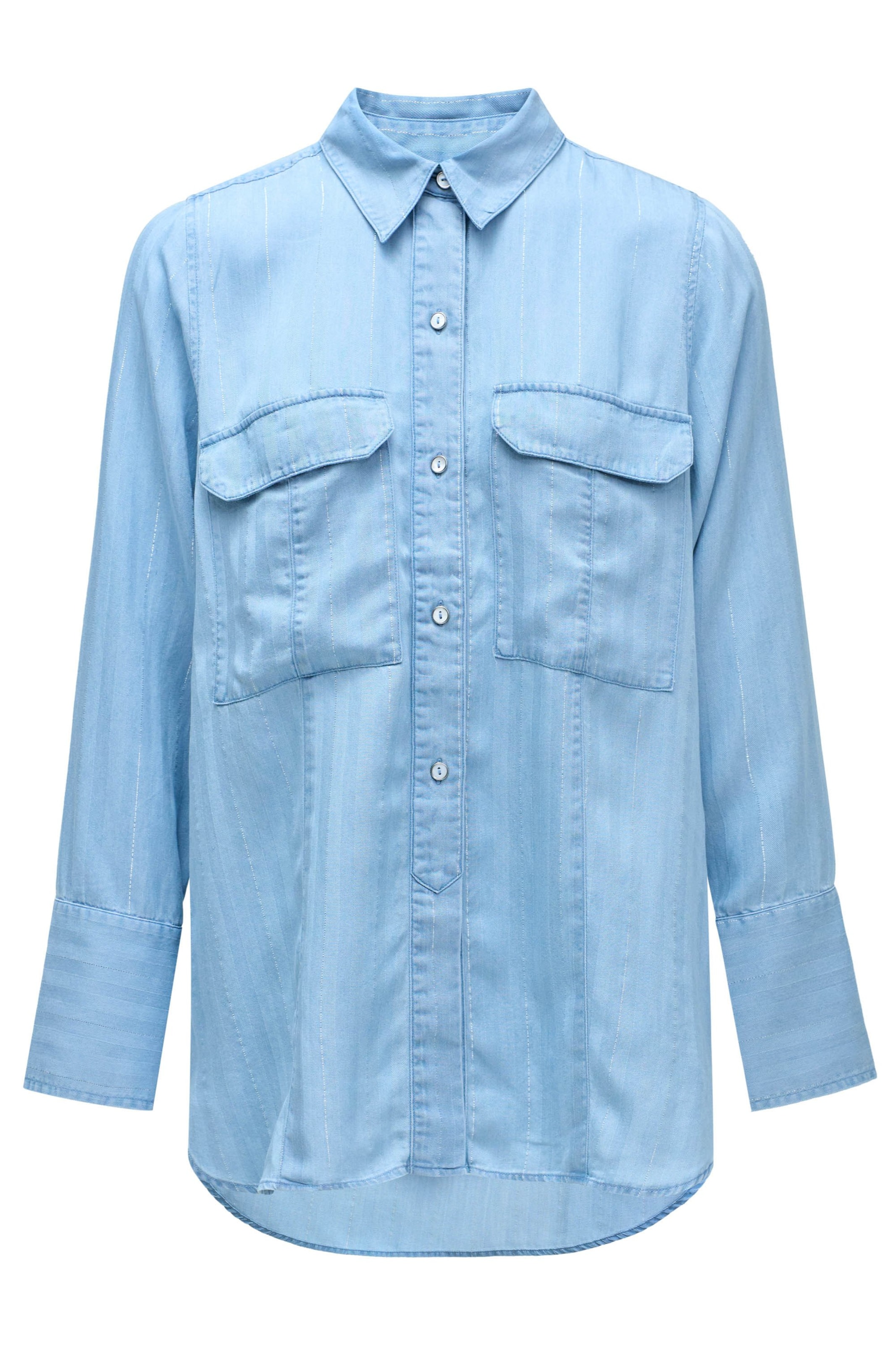 Salsa Jeans Blouse in Blauw: voorkant