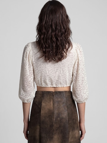 Blouse folklorique 'Kimi' SPIETH & WENSKY en blanc
