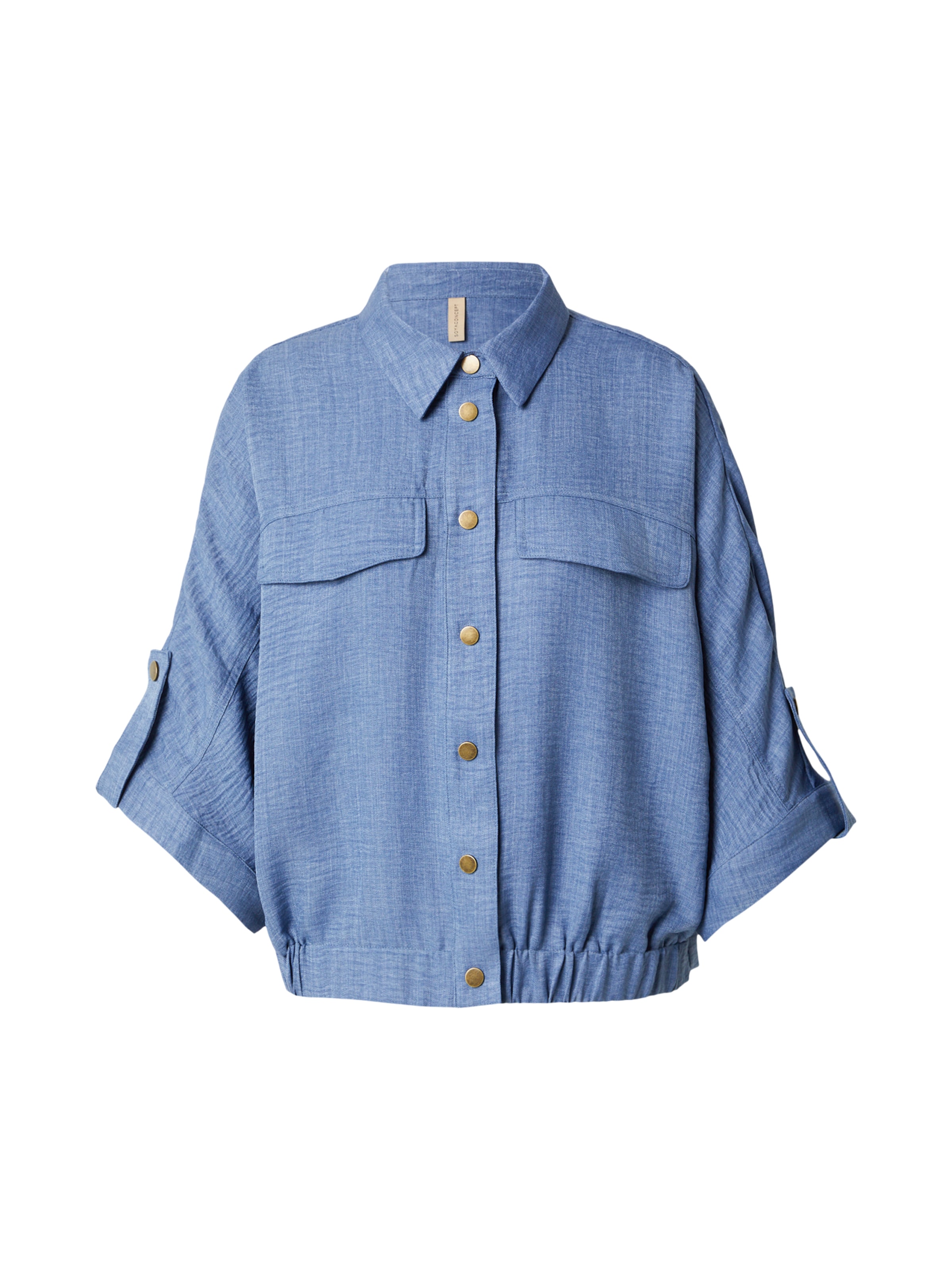 Soyaconcept Φθινοπωρινό και ανοιξιάτικο μπουφάν 'CHARISSA' σε μπλε: μπροστά