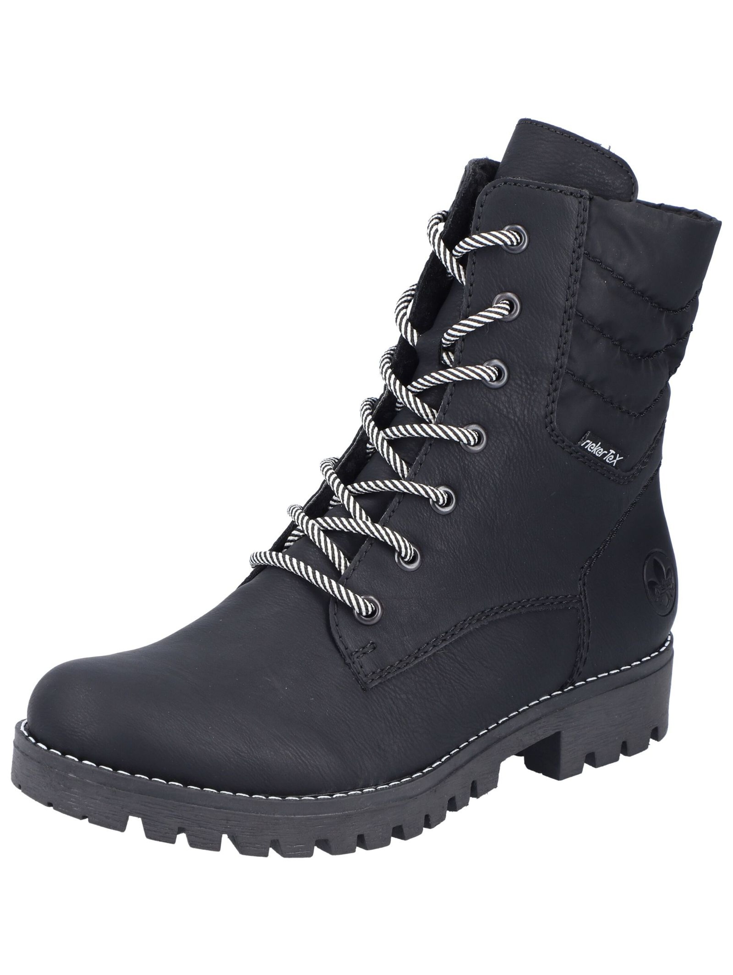 Rieker Dames Enkellaarzen 77667 Zwart - Comfortabele Ritssluiting En Modieus Design